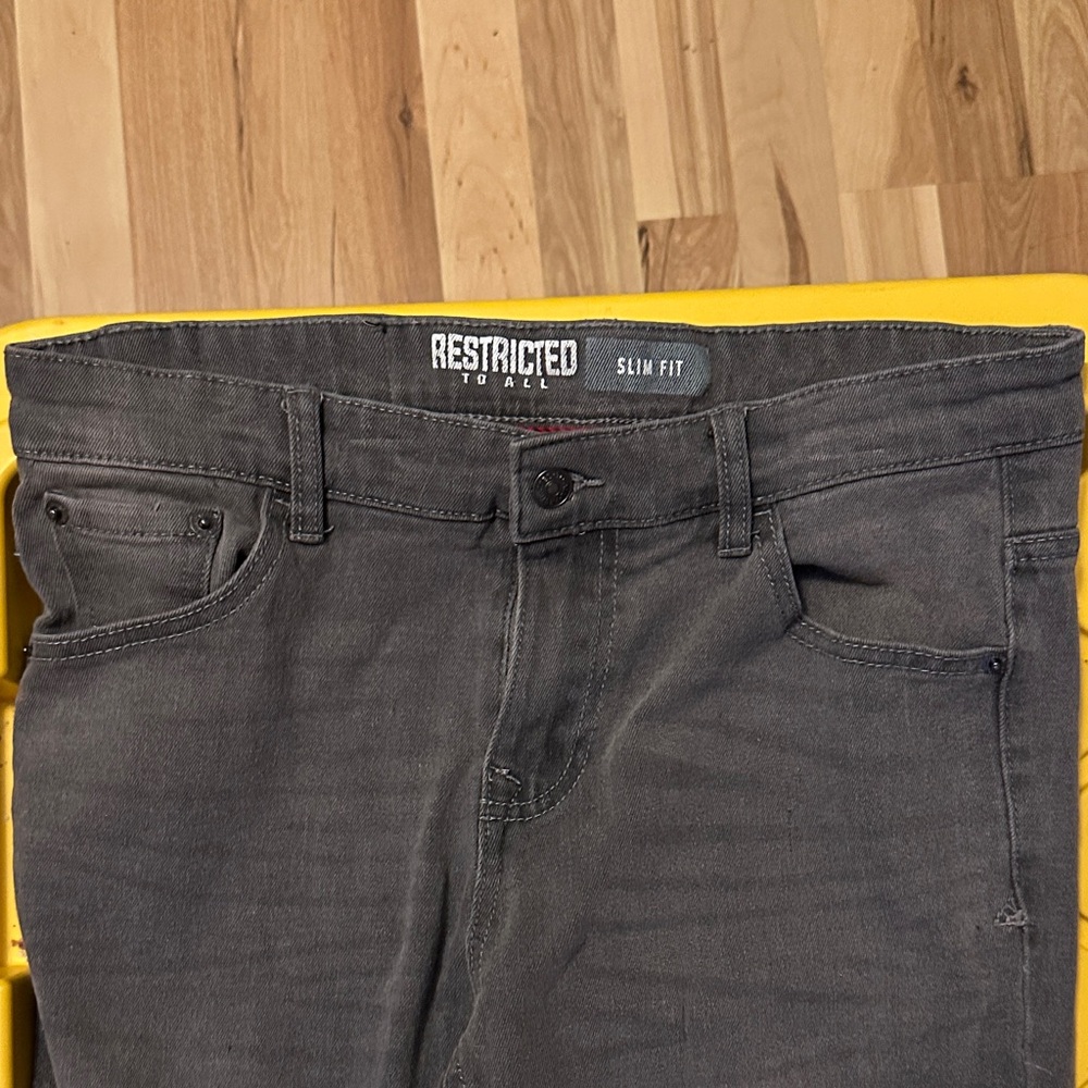 Restricted Charcoal Slim Fit Jeans